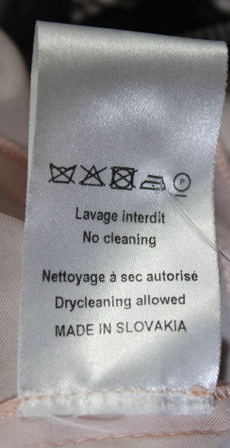 Nina Ricci Paris. Black/Neutral Lined Back Zip Sleeveless Lace Overlay Sheath Dress