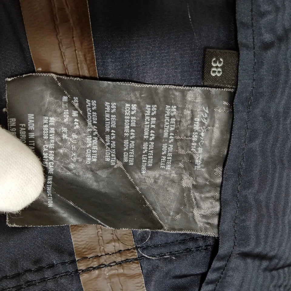 Prada Italy. Midnite Blue Silk/Poly Blend Jacket