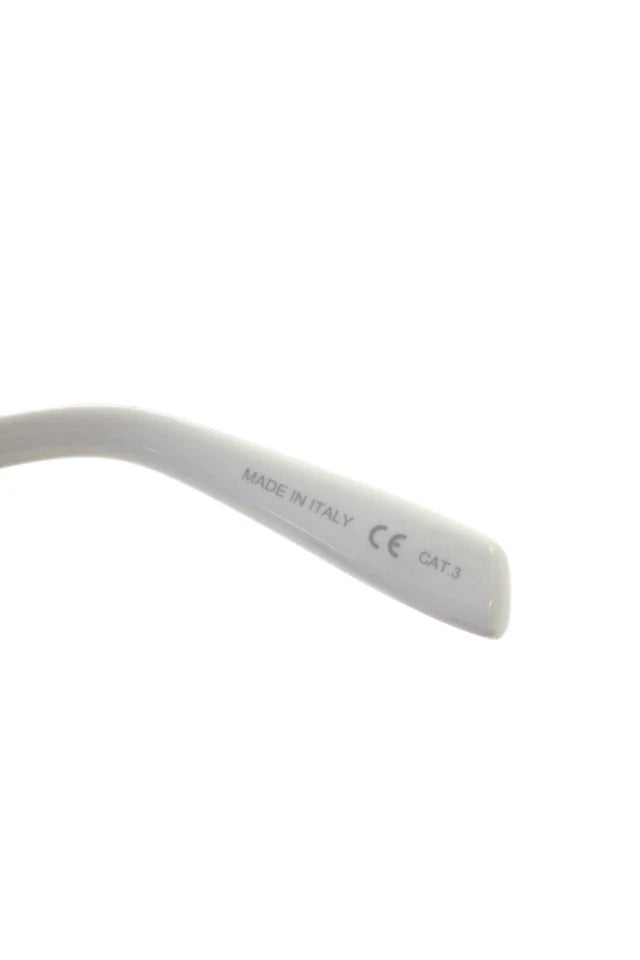 Saint Laurent Paris. Solid White Square Frame Classic Sunglasses