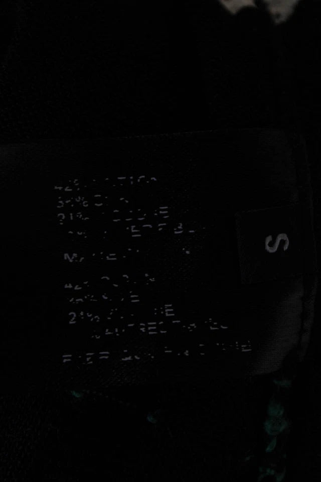 Proenza Schouler NY. Black Striped Print Ribbed Fit & Flare Dress