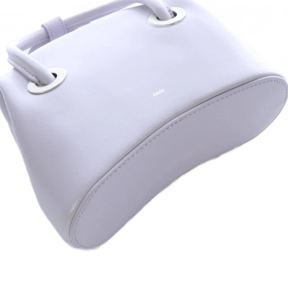 OSOI SEOUL. Violet Tinted Leather CIRCLE MINI 2WAY Bag Handbag Shoulder Bag