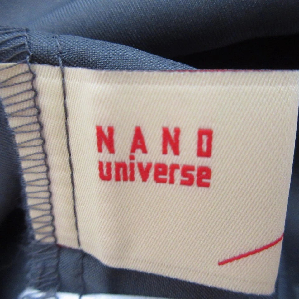 nano universe JAPAN. LB.03 Charcoal Color Semi-Sheer Pleated Dress