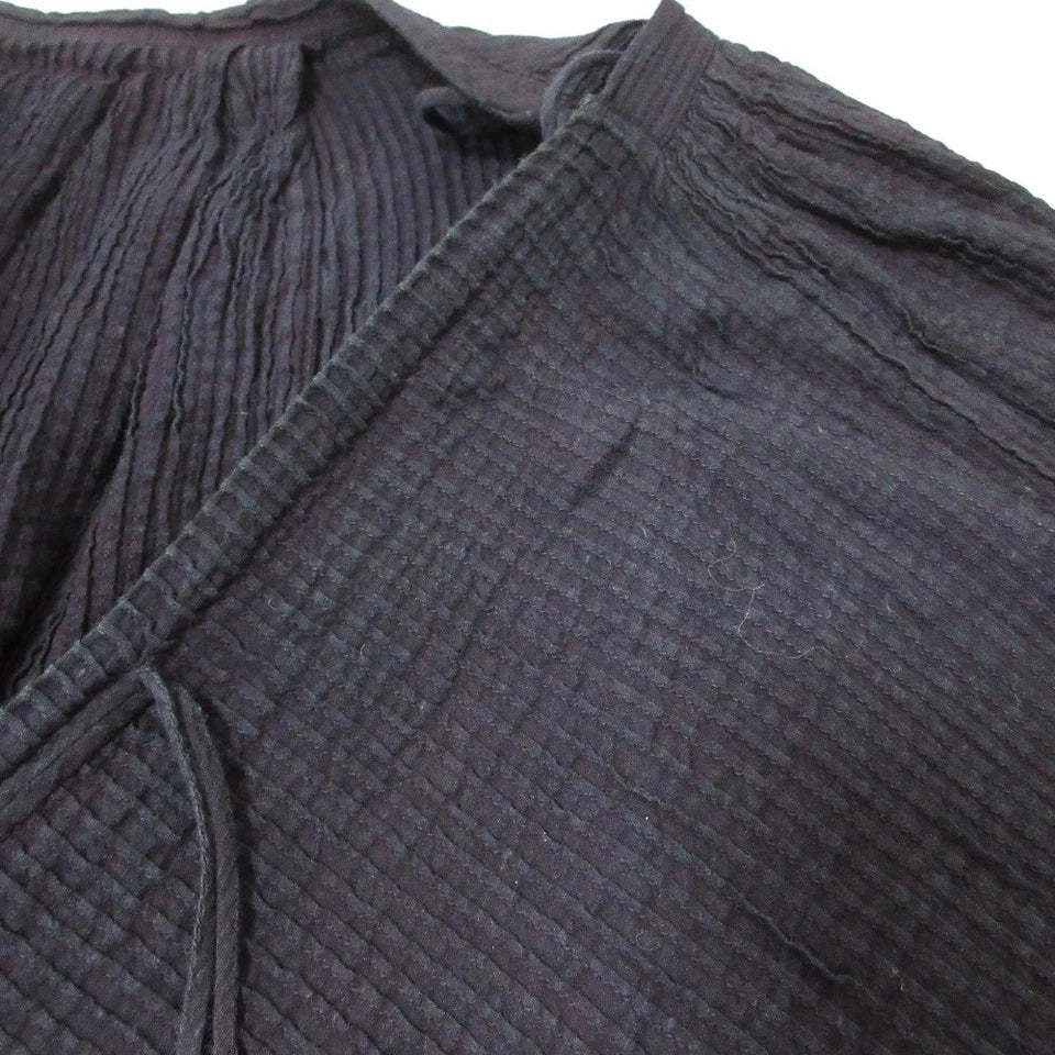 45RPM R by 45rpm JAPAN. Indigo Pleated Wrap Skirt