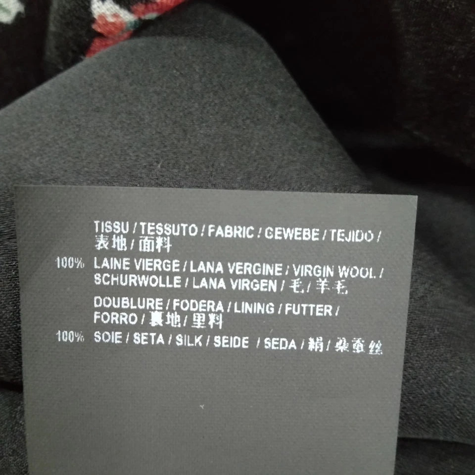 Saint Laurent Paris. (Hedi Slimane) Multi Color/ Black Wool Dress