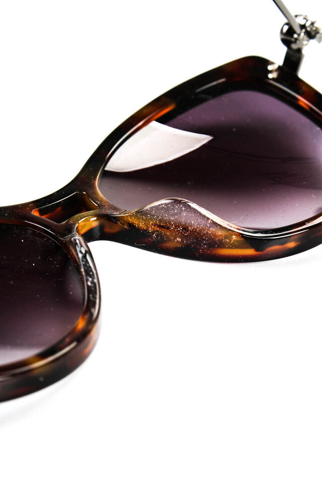 Alexander McQueen UK Tortoise Shell Cat Eye Sunglasses Violet Gradient Lenses