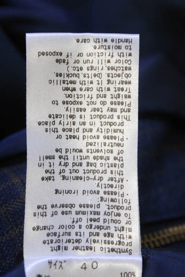 Toga Pulla Archives Japan. Wool Blue Plaid Print Zippered Detail Belted Dress