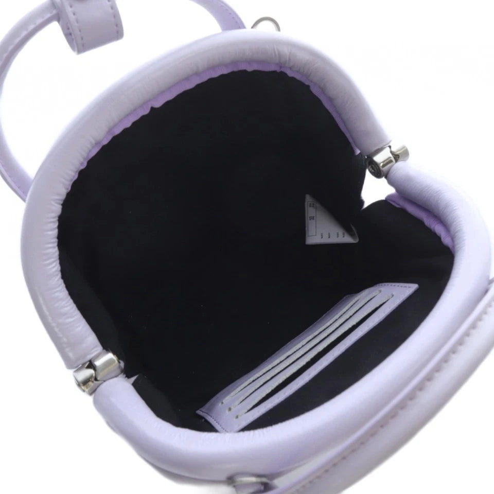 OSOI SEOUL. Violet Tinted Leather CIRCLE MINI 2WAY Bag Handbag Shoulder Bag