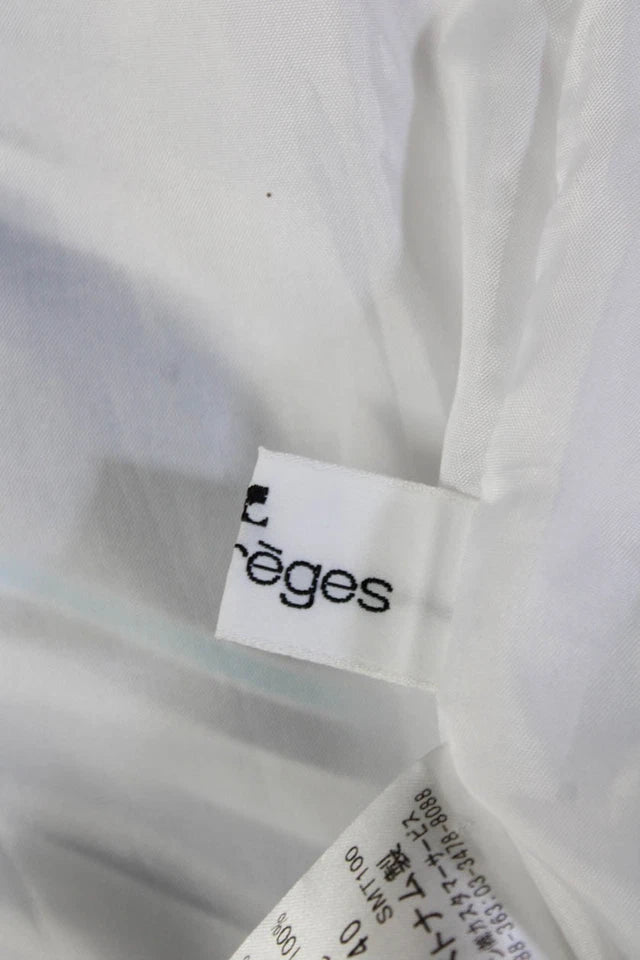 Courreges Paris. Black Striped Sleeveless A-Line Shift Dress