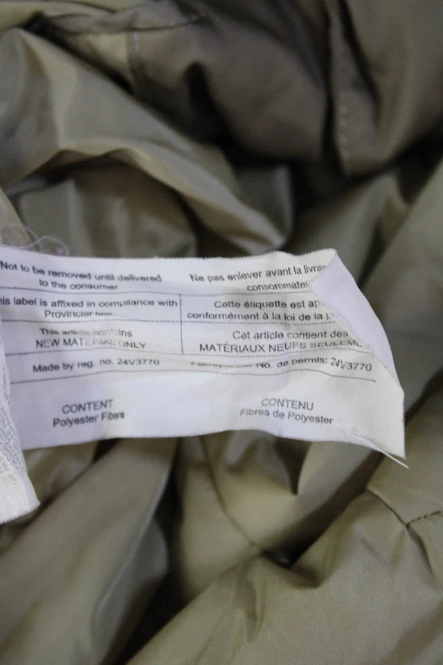 Prada Italy. Khaki Color Collared Buckle Long Sleeve Trench PolyTech Coat