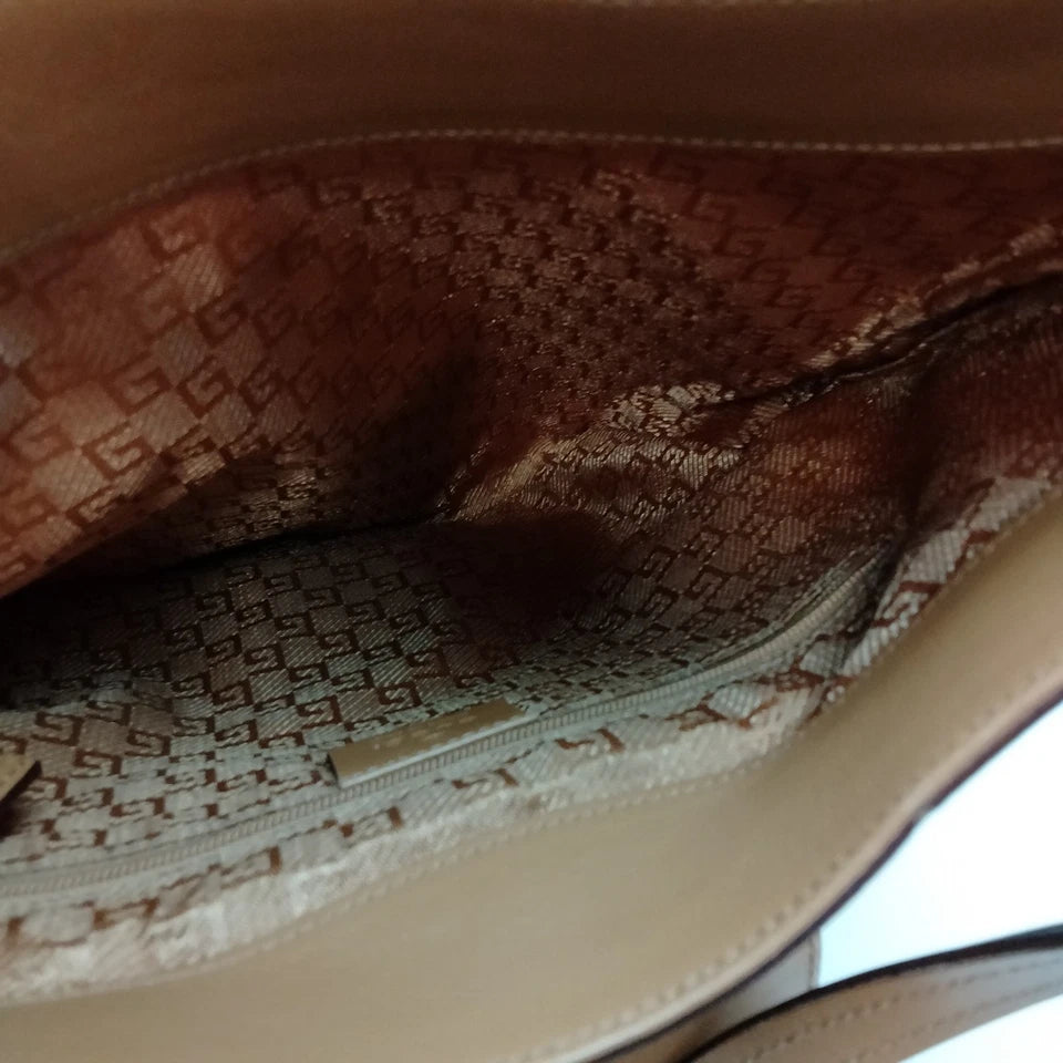 GUCCI ITALY. Vintage Canvas/Leather Shoulder Bag / Hand Bag