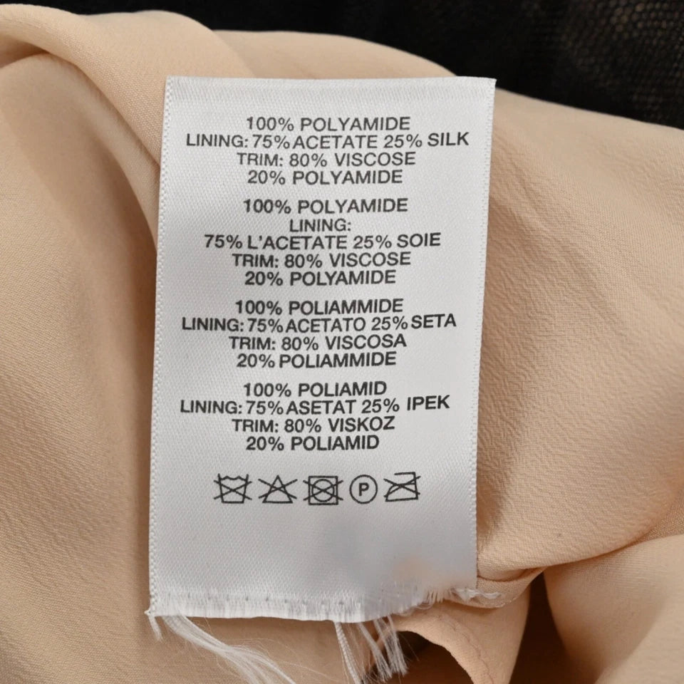 CHRISTOPHER KANE UK.T ulle Pleated Lace Black Retro Coquette Skirt