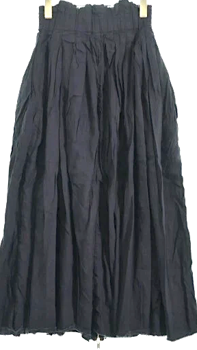 MIHARA YASUHIRO JAPAN. Navy Long/Maxi Length Zippered Front Skirt