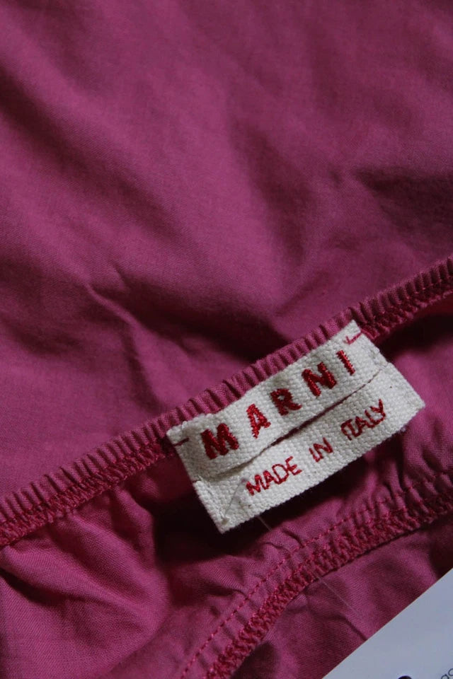 Marni Italy. Coral Pink Cotton Scoop Neck Sleeveless Camisole Top