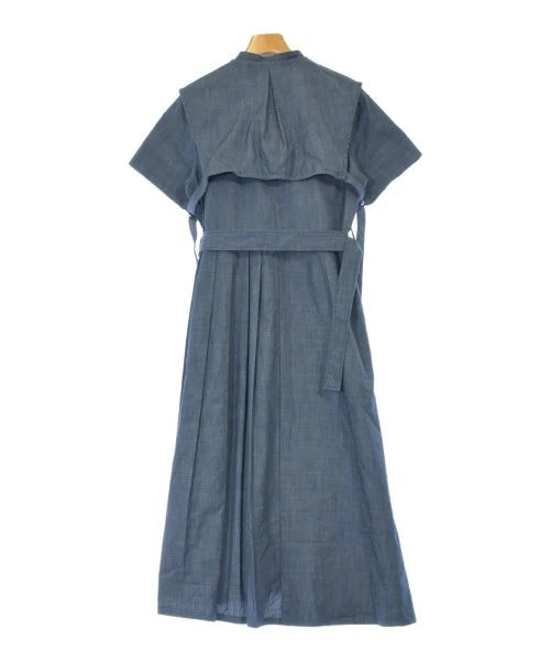 UNITED TOKYO Japan. Indigo Cotton Blend Belted Dres