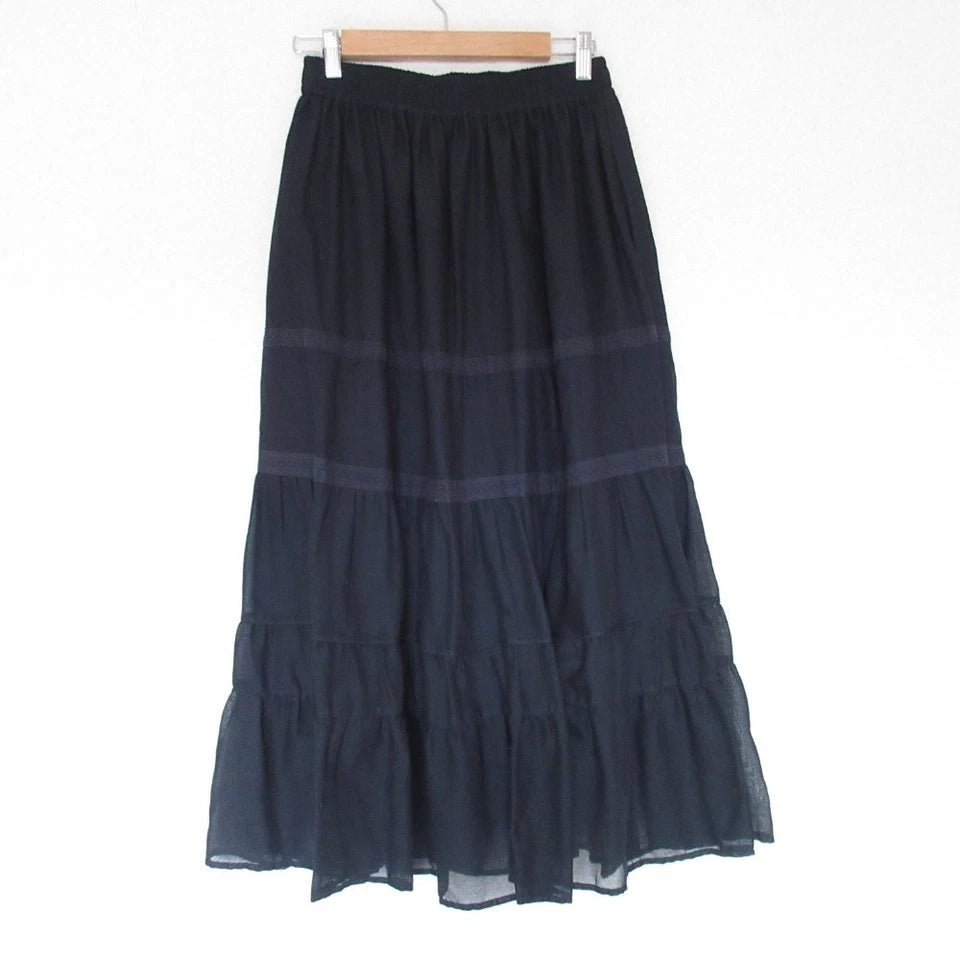 Kumikyoku Japan. 23SS Collection Navy Lacy Voile Skirt
