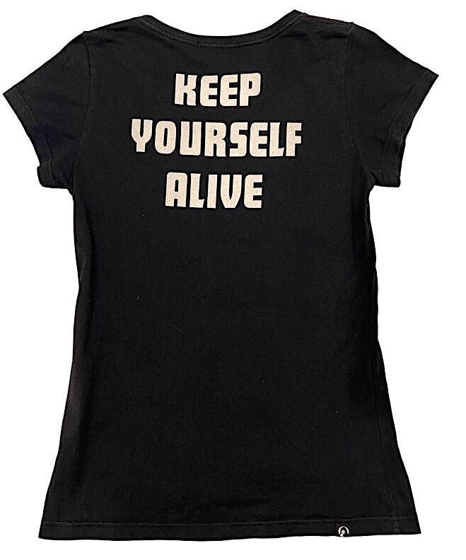 Hysteric Glamour Japan. Black “Unchained” Portrait T-Shirt Printed Both Sides