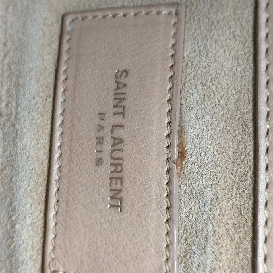 Saint Laurent Paris. Beige Leather Shoulder Bag / Hand Bag