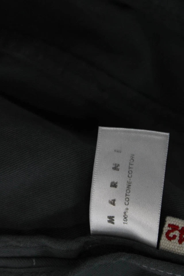 Marni Italy. Gray Long Sleeves Button Down Cropped Jacket