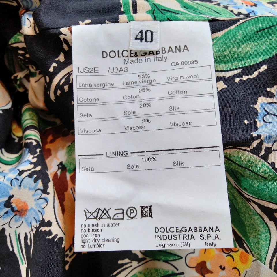 Dolce&Gabbana Italy. Vintage Wool, Cotton, Silk, Rayon Tweed Jacket