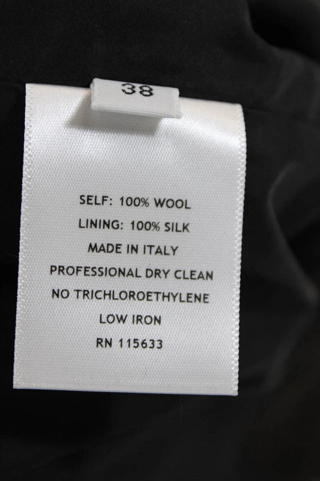 Gabriela Hearst NY. Black Embellished Wool Sleeveless Shift Dress