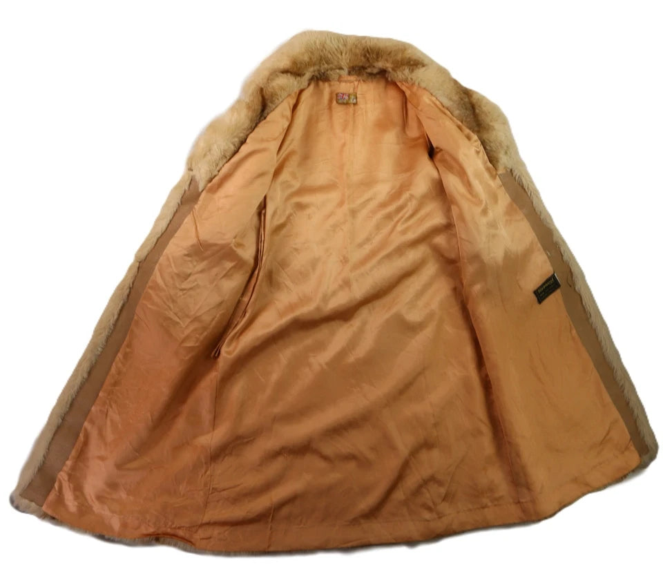 TISSAVEL France Luxurious Faux Fur Fluffy Long Coat Jacket