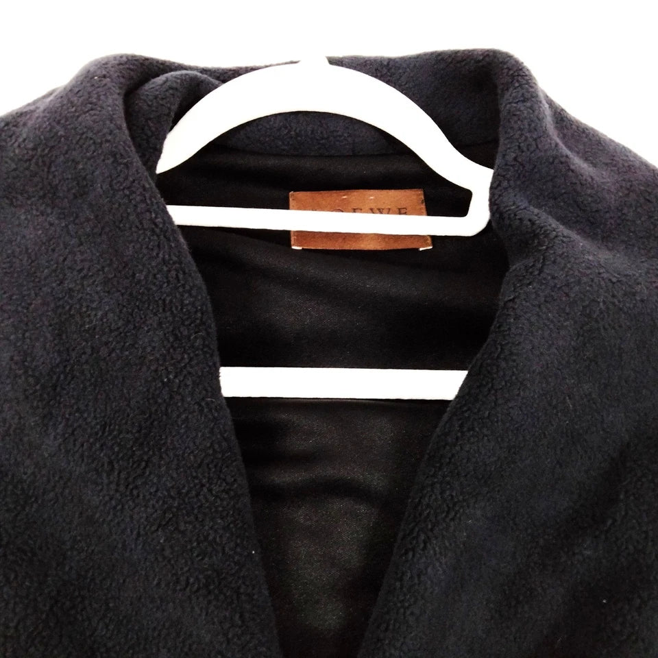 Loewe Madrid. Midnite Navy Cotton, Rayon, Nylon Blend Long Coat