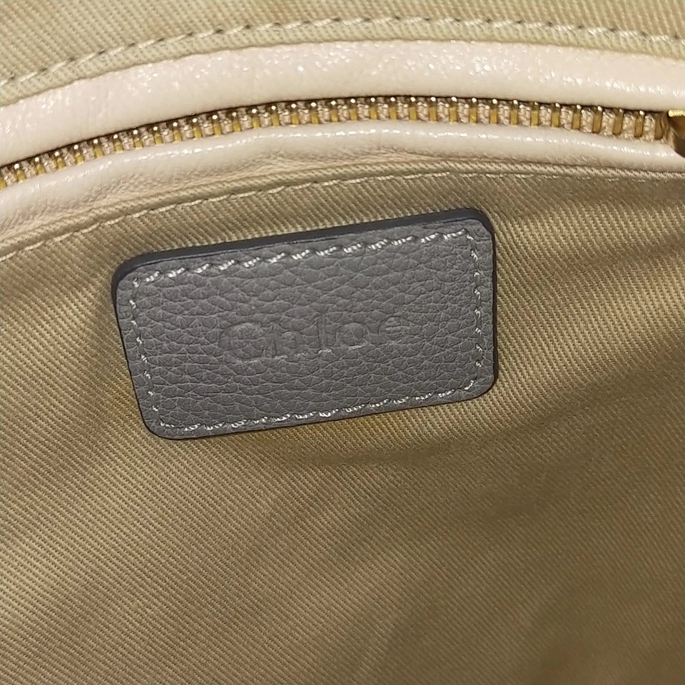 Chloe Paris. Gray Leather Crossbody Strap Shoulder Bag / Hand Bag