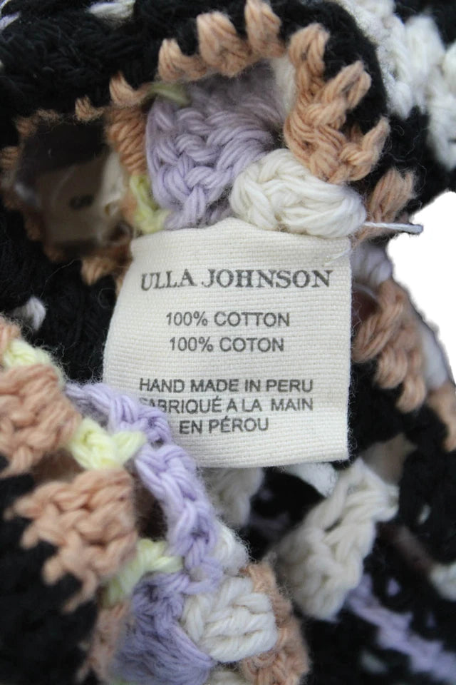 Ulla Johnson Multicolor Cotton Striped Open-Knit Crochet Tank Top