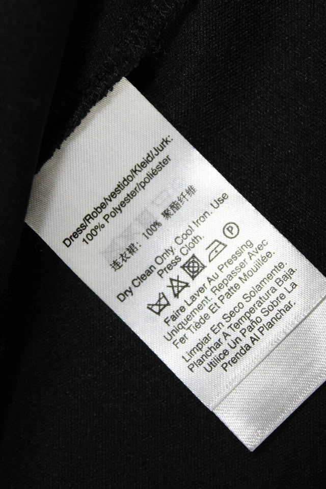 DONNA KARAN. DKNY Black Floral Print Tie Collar Short Sleeve Shift Dress Black