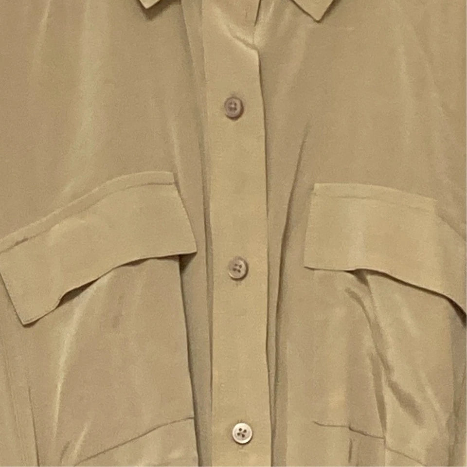 Donna Karan New York DKNY. Beige/Black Two-Tone Shirt Dress