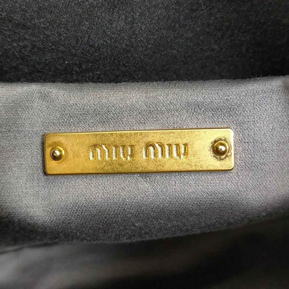 Miu Miu Italy. Pink Studded Leather Small Crossbody / Shoulder Bag