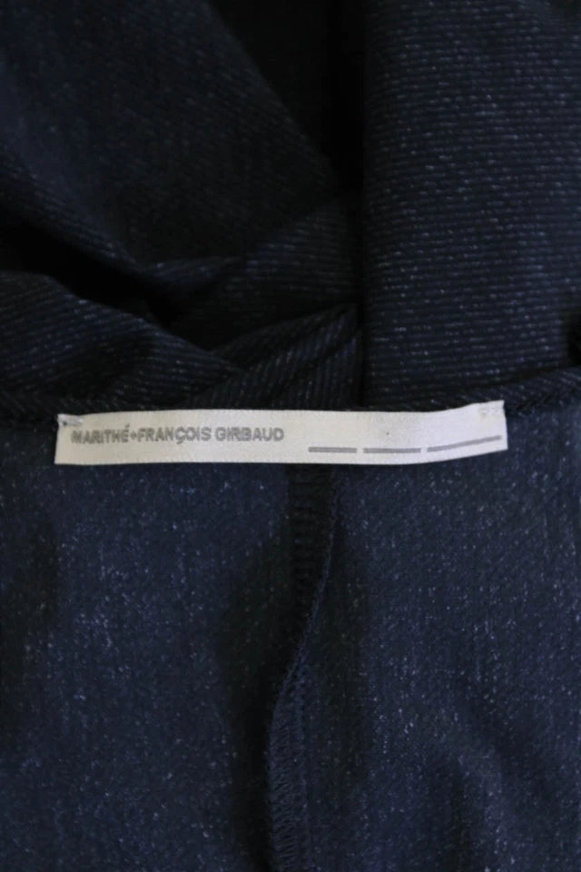 Marithe+Francois Girbaud Paris. Midnite Blue V-Neck Sleeveless Trapeze Dress