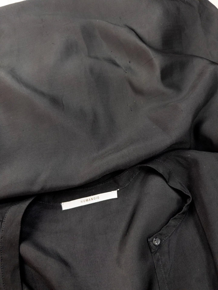 Humanoid Amsterdam. Cupro Viscose Black Swing Oversized Lagenlook Dress