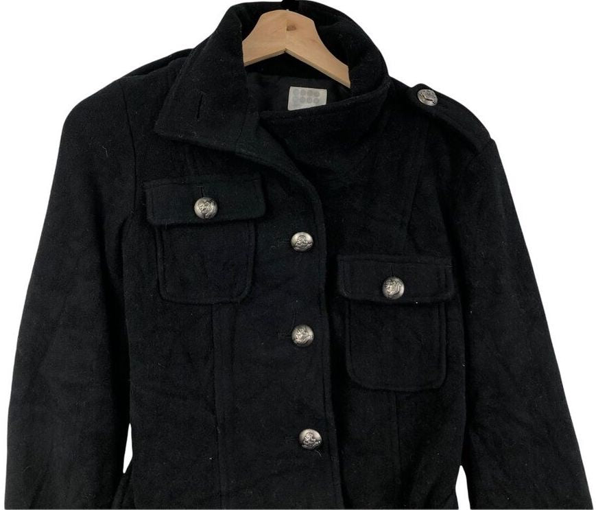 Takeo Kikuchi Japan. Black Parka Trench Coat Jacket