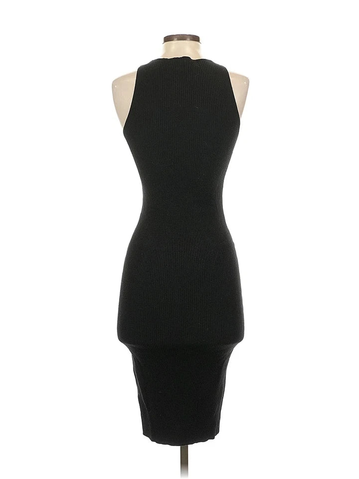 Totokaelo Archive Black Rayon/Nylon BodyCon Cocktail Dress
