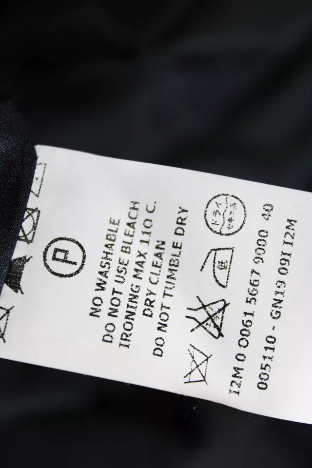 Iceberg Italy. Black Silk Fur Lined Hooded Striped Quilted Puffer Coat