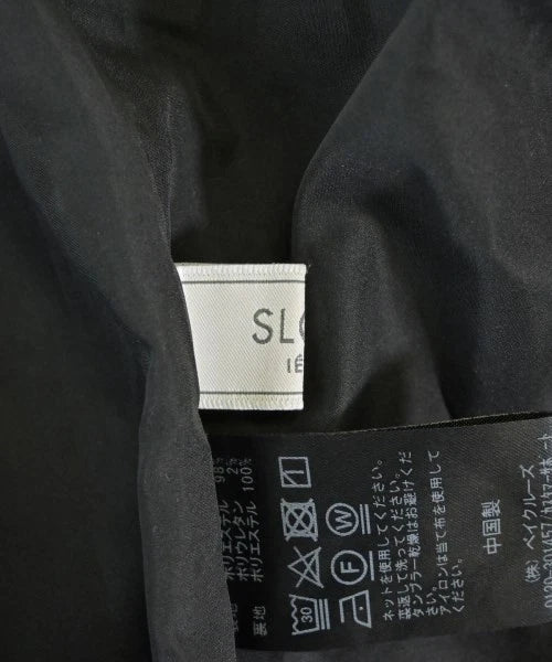 IENA: SLOBE IENA Paris/Japan. Black PolyTech Slip Dress