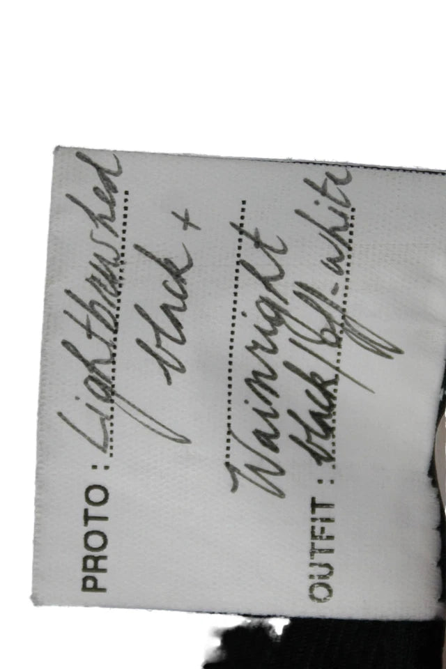 Ann Demeulemeester Belgium. Black Linen Collar Button Up Blazer Jacket