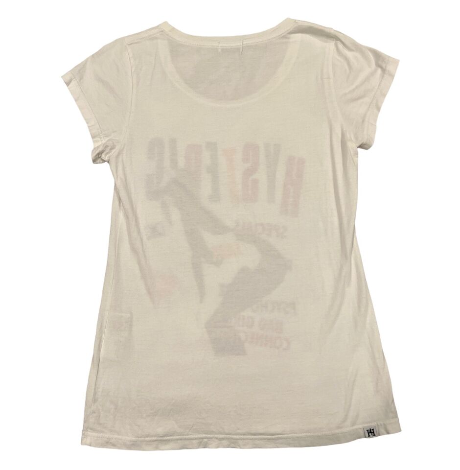 Hysteric Glamour Japan. White Pima Cotton Multi-Color Print Poster Tee Shirt