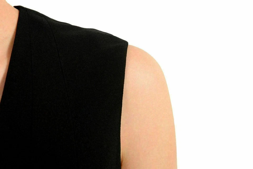 Maison Margiela Paris. NEW. Black V-Neck Sleeveless Maxi Dress