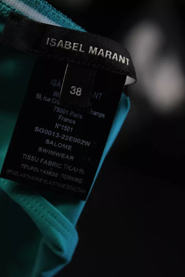 ISABEL MARANT PARIS. NEW. NWT. Teal Green Salome Bikini Top Size 38