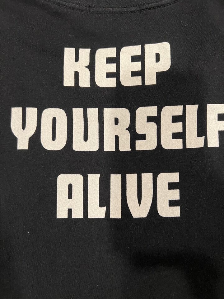 Hysteric Glamour Japan. Black “Unchained” Portrait T-Shirt Printed Both Sides