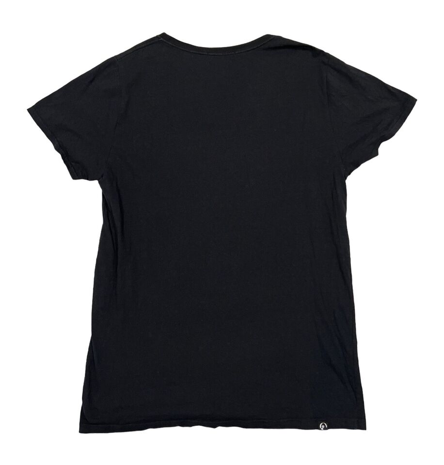 Hysteric Glamour Japan. Black “Hysteric Glamour Holy Rock” Sequined Logo Short Sleeve Tee