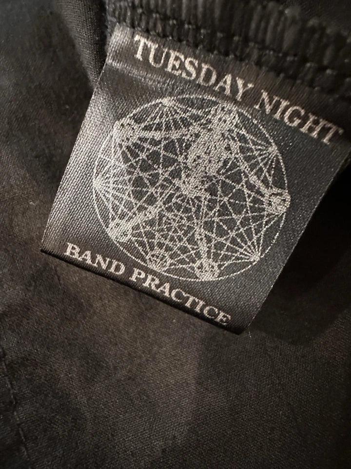 Tuesday Night Band Practice Avant Garde. NEW NO TAG, Black Cotton Long Button Down Shirt Dress