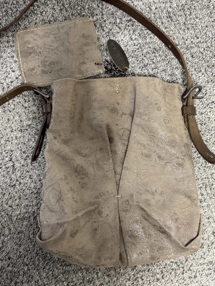 Henry Beguelin Paris. Distressed Lambskin Leather Handmade Luxury Shoulder Bag ' Leather Tote