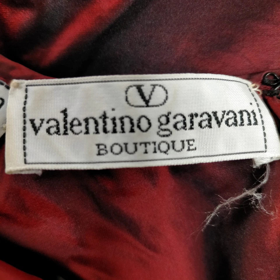 VALENTINO GARAVANI ITALY. Red Nylon Long Sleeves Top