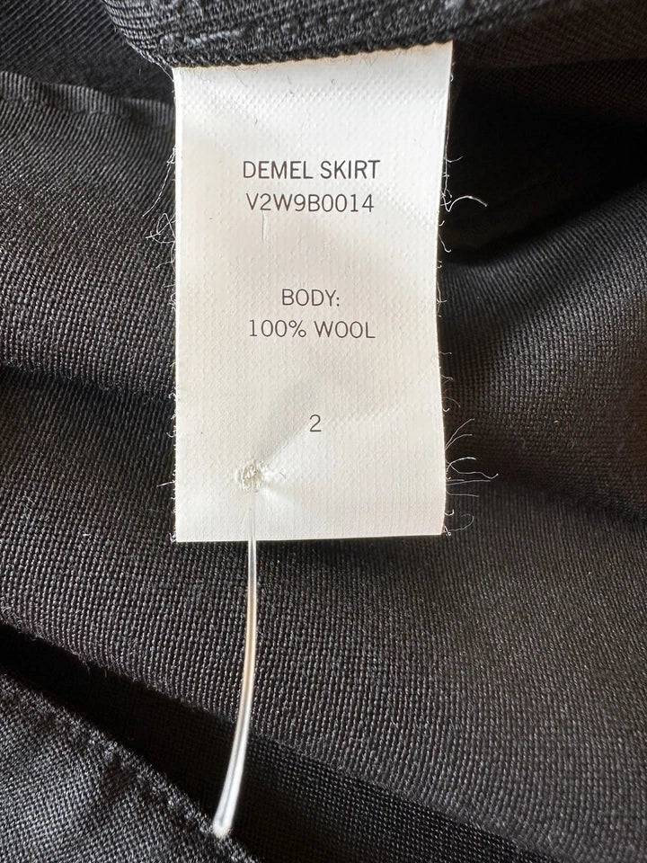 Viden NWT. Black Pure Wool A-Line Skirt