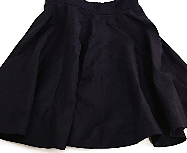 Miu Miu Italy. Black Polyester, Acetate, Nylon Front Zip Skirt