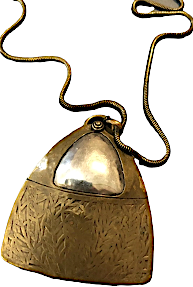 Marjorie Baer. Vtg. Metal Statement Copper Mixed/Metals Large Necklace