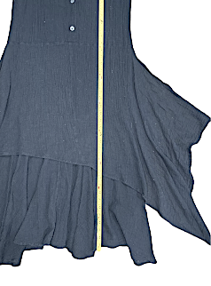 Caron Callahan (Totokaelo, La Garconne Designer) Oversized Black Gauzy Side Slit Tunic Dress